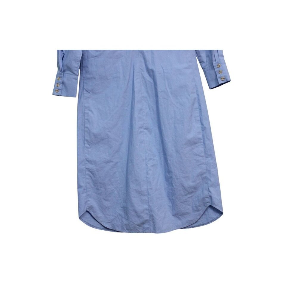 Anthropologie Maeve Shirt Dress XS Petite Blue Midi Long Sleeve Preppy Casual - Picture 13 of 14